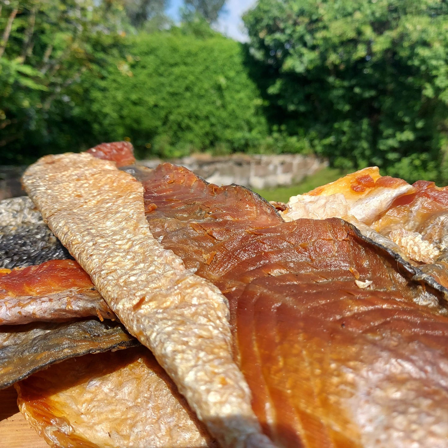100% Salmon skin, dehydrated 100% natural, Omega 3 oil