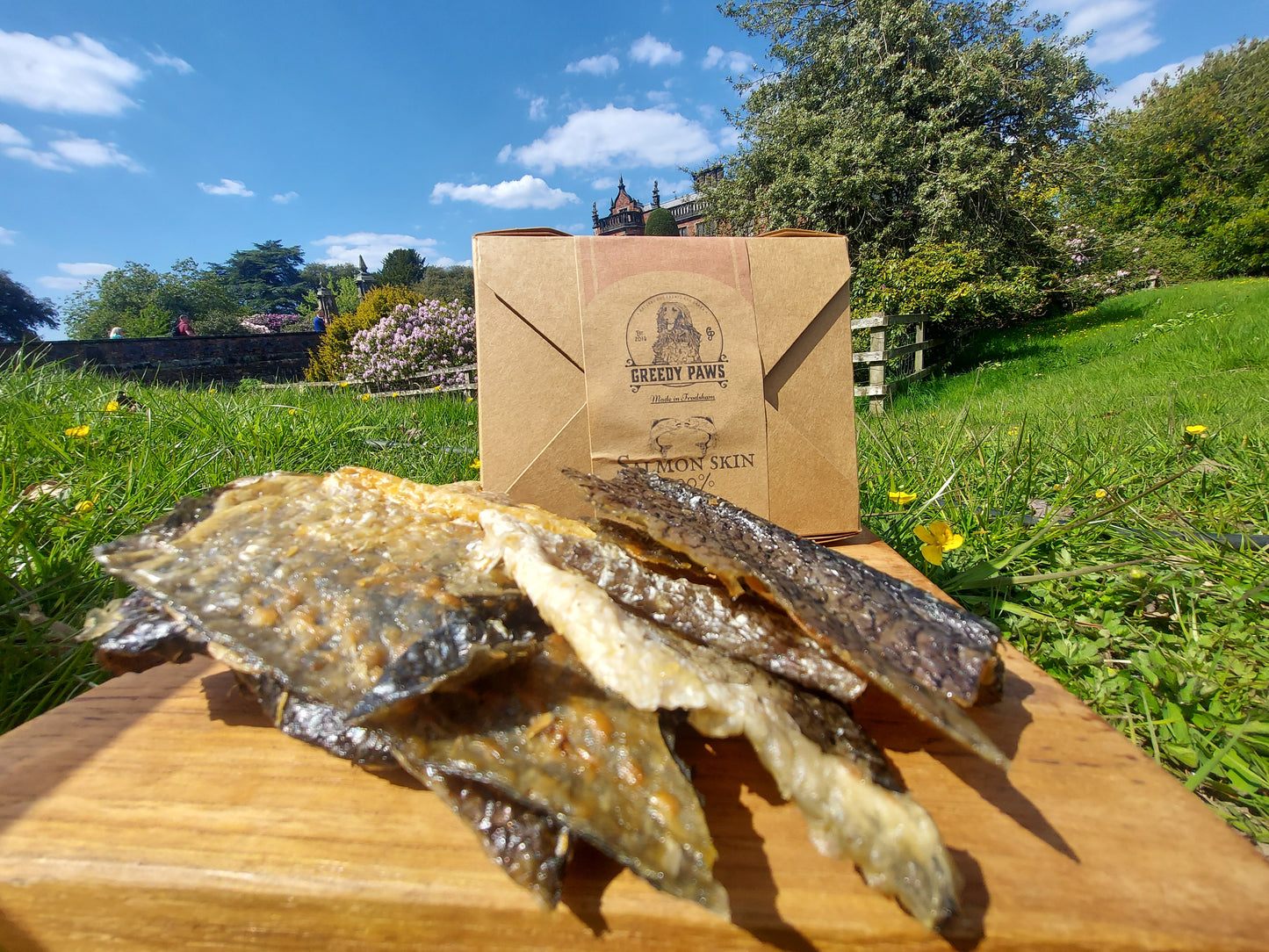 100% Salmon skin, dehydrated 100% natural, Omega 3 oil 50g box